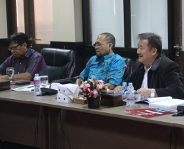 Anggota DPRD Kepri Asmin Patros saat menyampaikan pendapat kepada TP4D