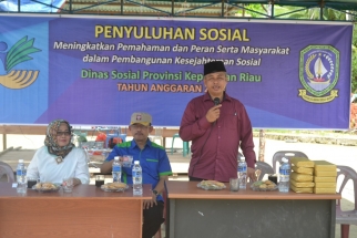 Anggota DPRD Kepri Hanafi Ekra saat menyampaikan materi kegatan