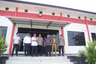 Komisi III DPRD Kepri saat usai meninjau proyek pembangunan di Mako Brimob