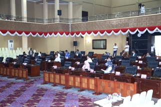 Suasana di ruang sidang paripurna