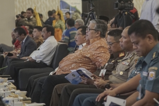 Terlihat Wakil Ketua DPRD Kepri Amir Hakim Siregar mengikuti musrenbang