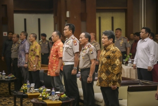 Wakil Ketua Komisi I DPRD Kepri Taba Iskandar saat menghadiri acara