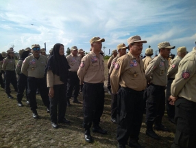 Tagana Kepri Sigap Mengikuti Upacara Peringatan Otonomi Daerah (OTDA) dan HUT Tagana Indonesia di Lapangan Kantor Gubernur Kepri