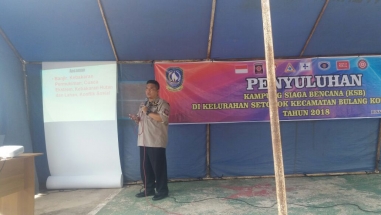 Kadissos Kepri Doli Boniara Saat Memberikan Materi Peran Pemerintah dalam Penanggulangan Bencana