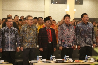 Ketua DPRD Kepri Jumaga Nadeak saat hadiri pembukaan Musrenbang 2019