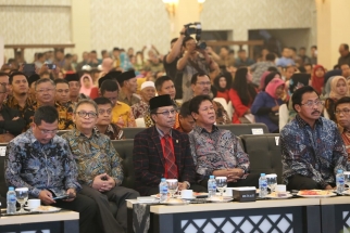 Para anggota DPRD Kepri terlihat di barisan kedua para undangan saat pembukaan Musrenbang 2019