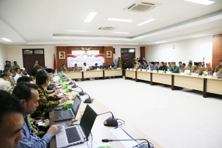 Suasana Rakor bersama KPK di Kantor Gubernur Kepri