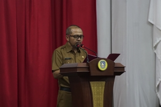 Sekwan DPRD Kepri, Hamidi menyampaikan laporan