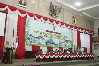 Suasana sidang paripurna penetapan Peraturan DPRD Kepri