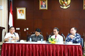 Pimpinan Banmus DPRD Riau bersama Pimpinan Banmus DPRD Kepri