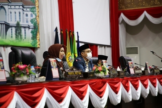 Wakil Ketua I DPRD Kepri, Dewi Kumalasari saat memimpin sidang paripurna