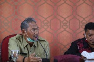 Perwakilan dari Pemkab Bintan ketika memberikan tanggapan dalam RDP