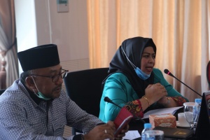 Wakil Ketua I DPRD Kepri, Dewi Kumalasari saat menyampaikan pandangannya
