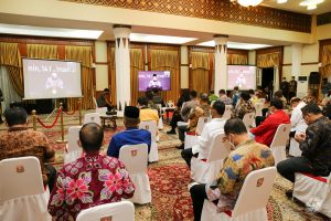 Suasana launching hari pemungutan secara virtual di Gedung Daerah Tanjungpinang, Kepri